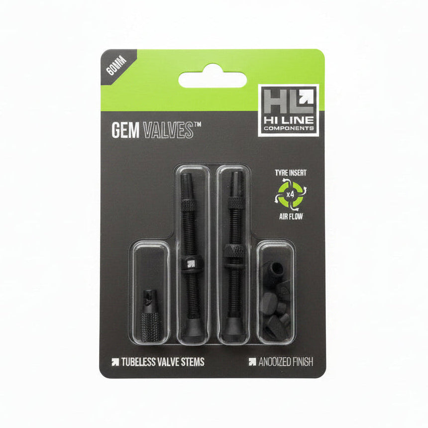 Hi Line Tubeless Gem Valves 60mm Onyx Black