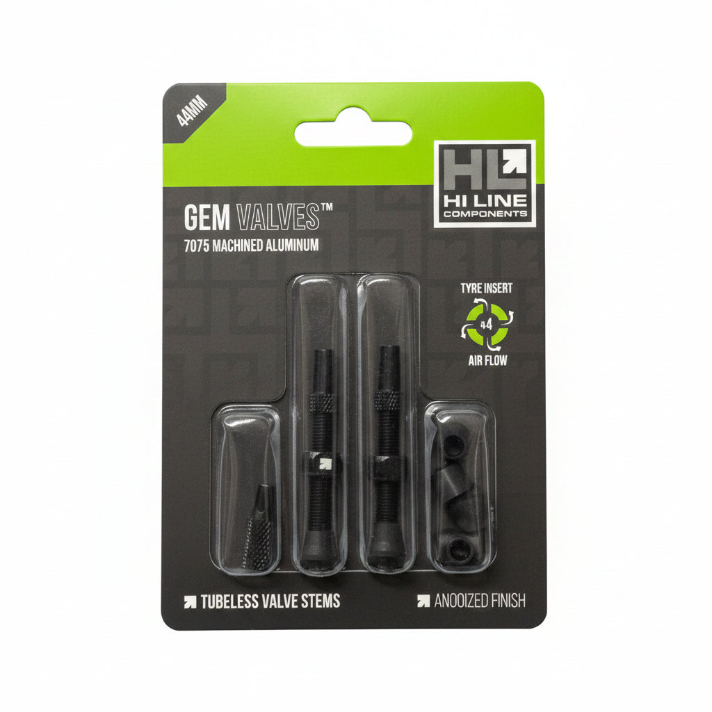 Hi Line Tubeless Gem Valves 44mm Onyx Black